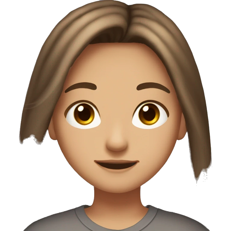 girl who has brown hair and slightly tanish skin long dark brown hair with light brown ends hazel eyes celebrating her 15th birthday emoji