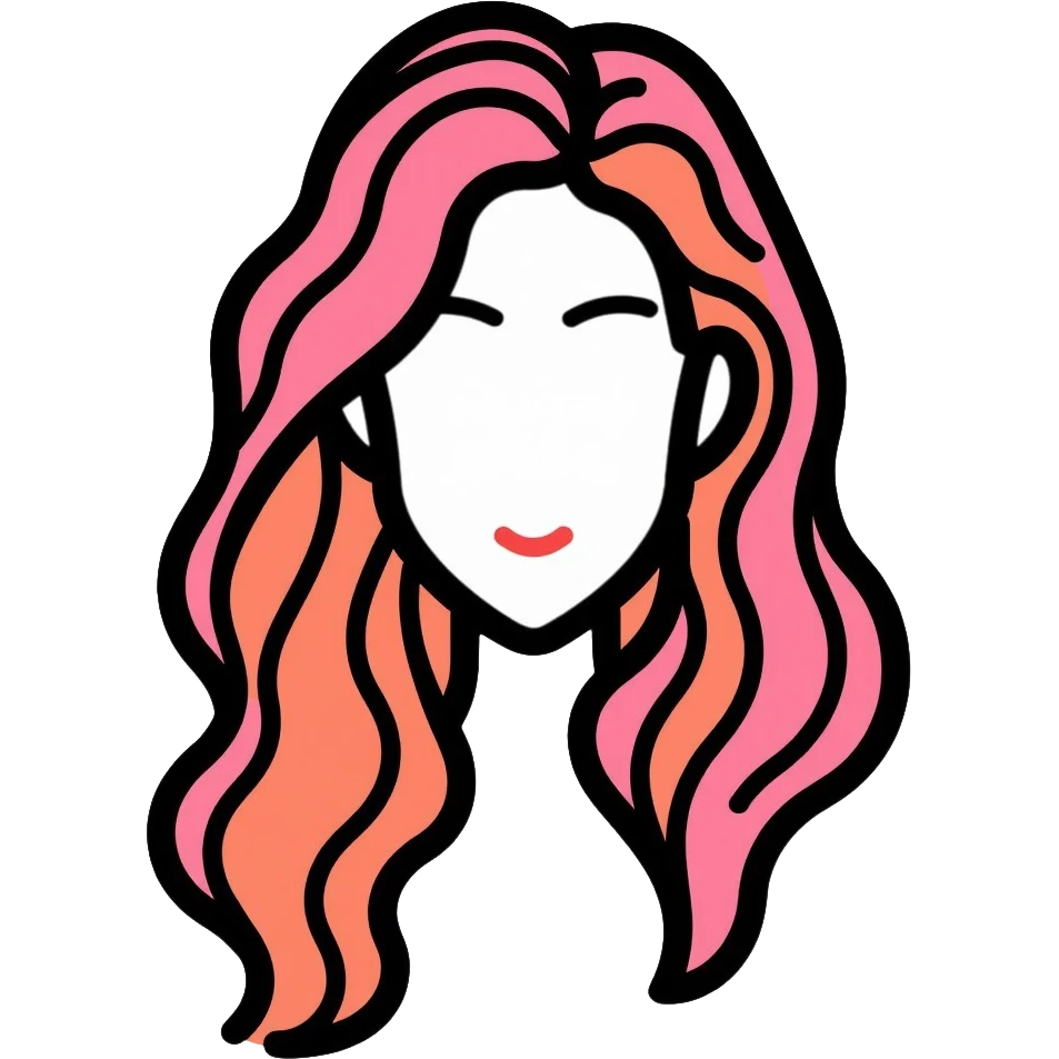 stylish hair, beautiful hairstyle emoji