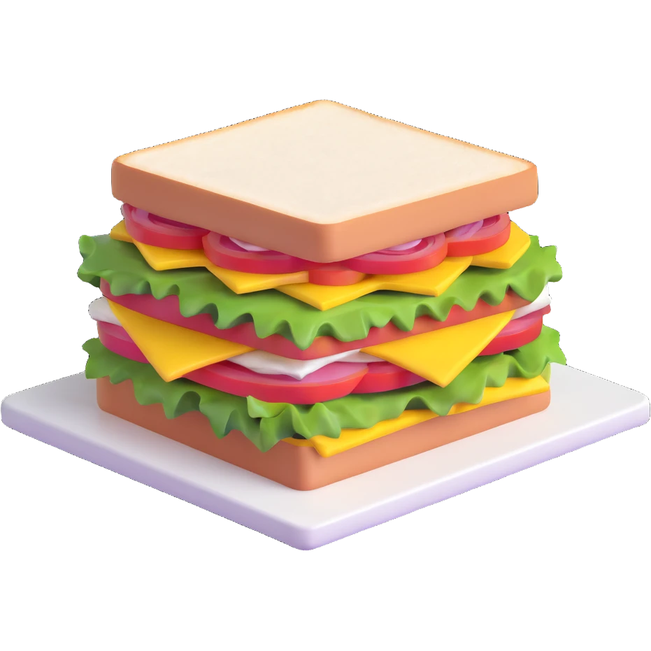 giant sandwich with '1kg' floating above emoji