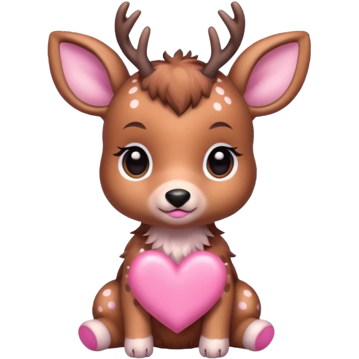 Baby deer with pink hearts  emoji