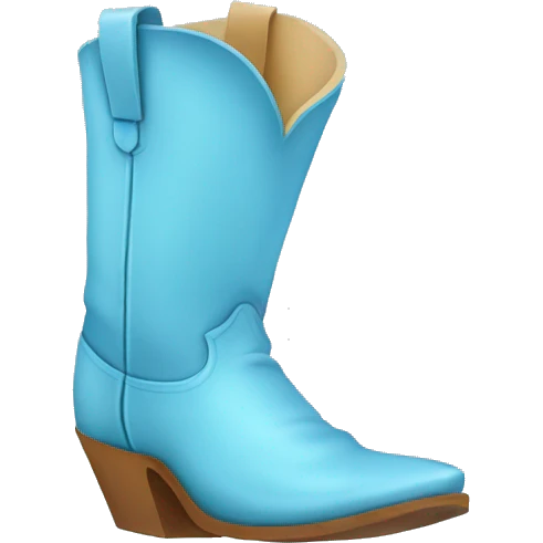 Light blue cowboy boot emoji