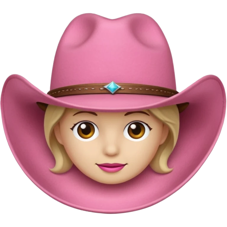 Cowboy hat pink emoji