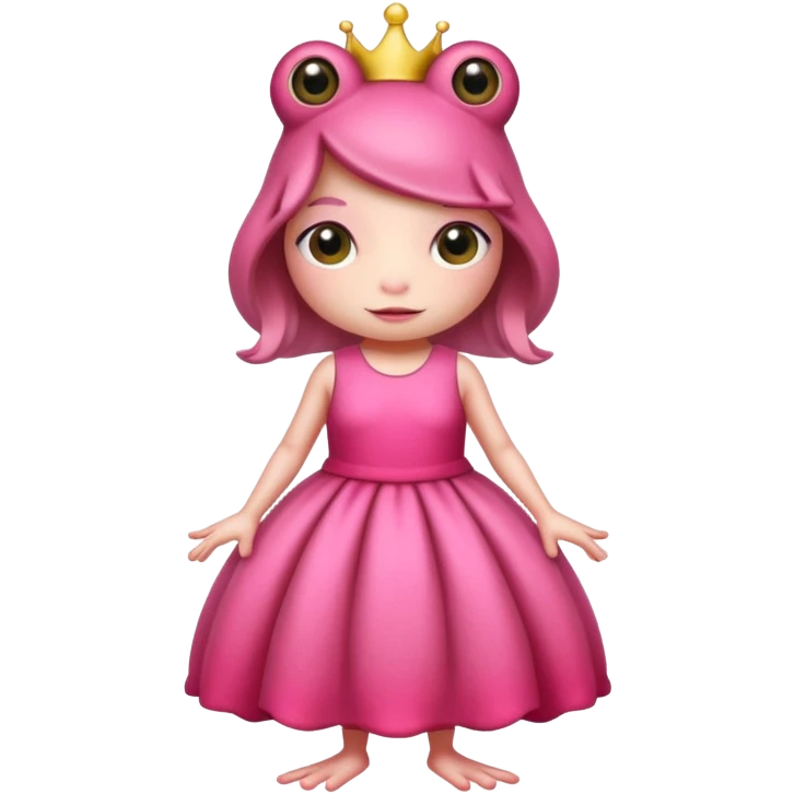 Girly pink frog woman  emoji