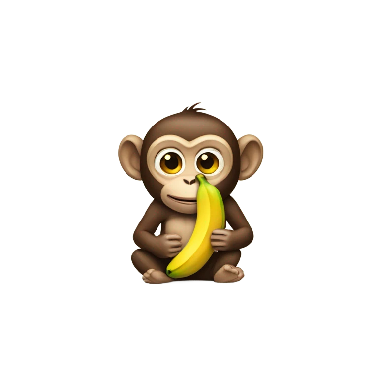 Monkey with banana emoji