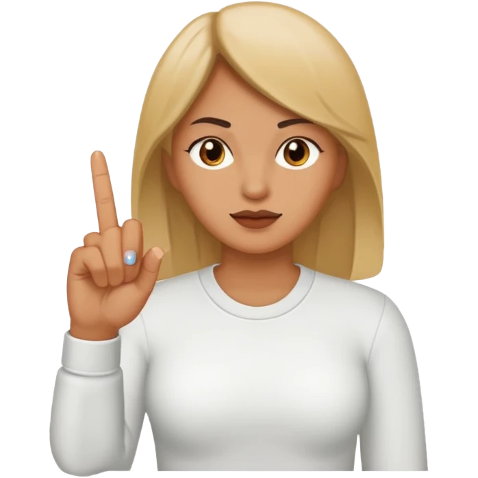 Women using middle finger emoji