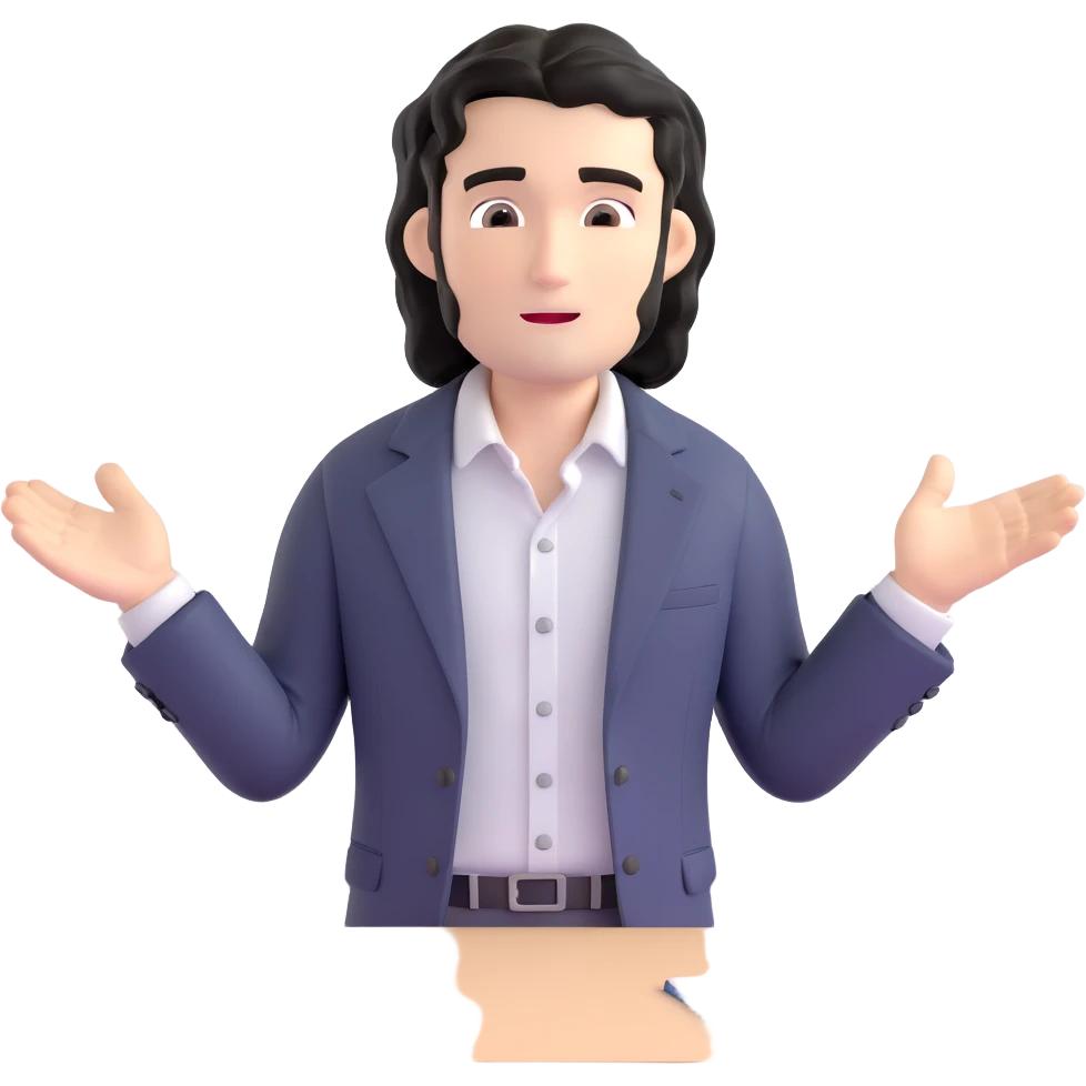 Business strategist man with black wavy hair, stubble, chiseled face, wearing blazer and button-up shirt, standing in front of whiteboard teaching, confident engaging expression emoji
