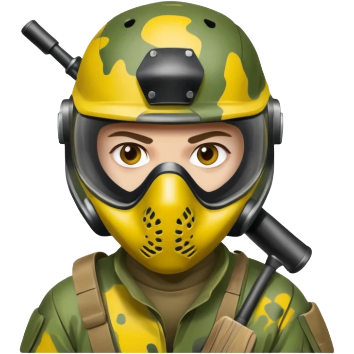 paintball player face emoji