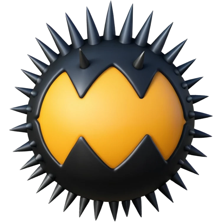 ball with spikes on it emoji