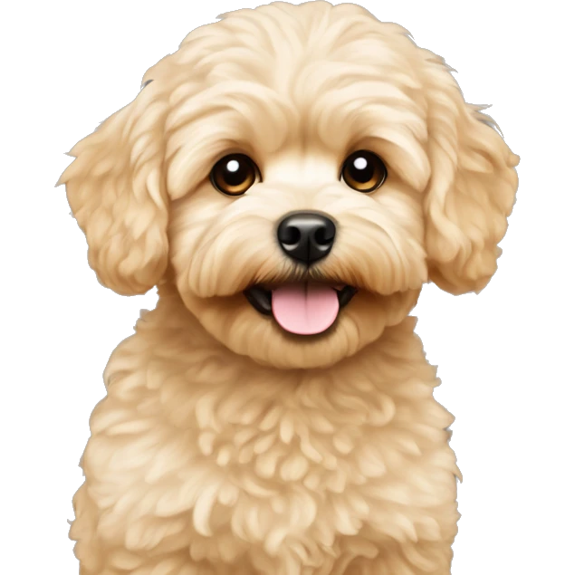 golden maltipoo point to top left corner emoji