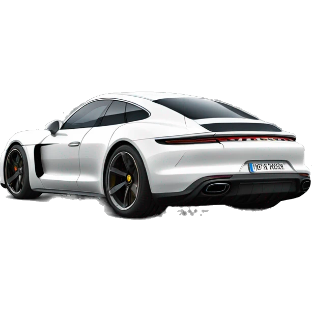 White porshe taycan back perspective  emoji