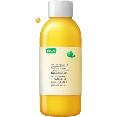 yellow bottle of scalp scrub emoji