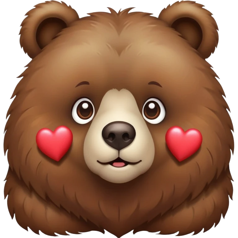 Bear with hearts in eyes emoji