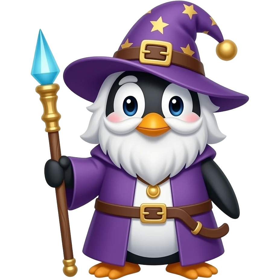 Penguin Wizard emoji