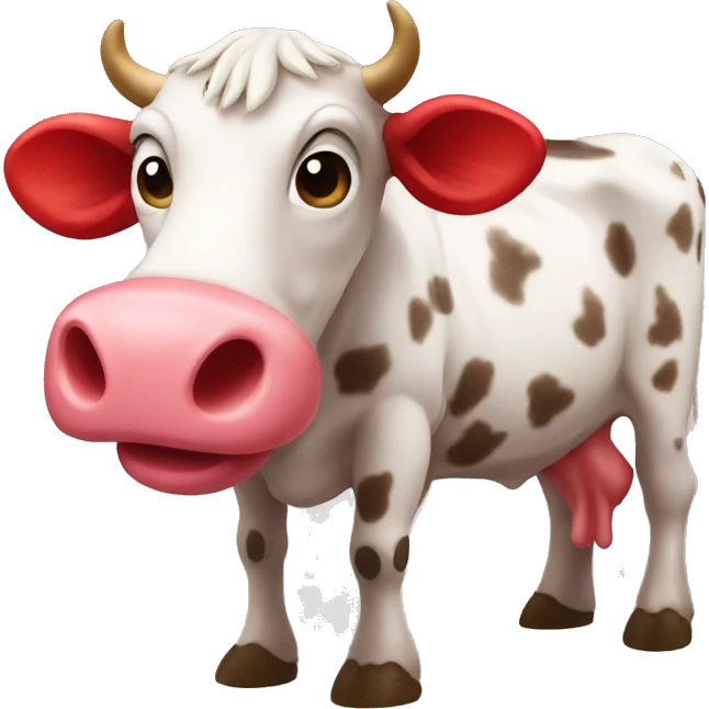 Strawberry cow emoji