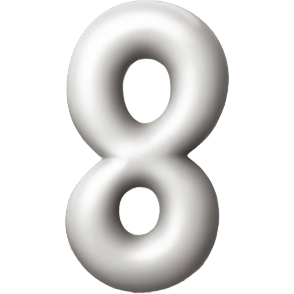 Balloon with number eight emoji