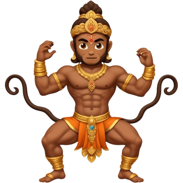 Hanuman ji catching his gadha emoji