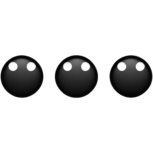 Three small horizontal dots centered, minimal and clean, flat illustration style emoji
