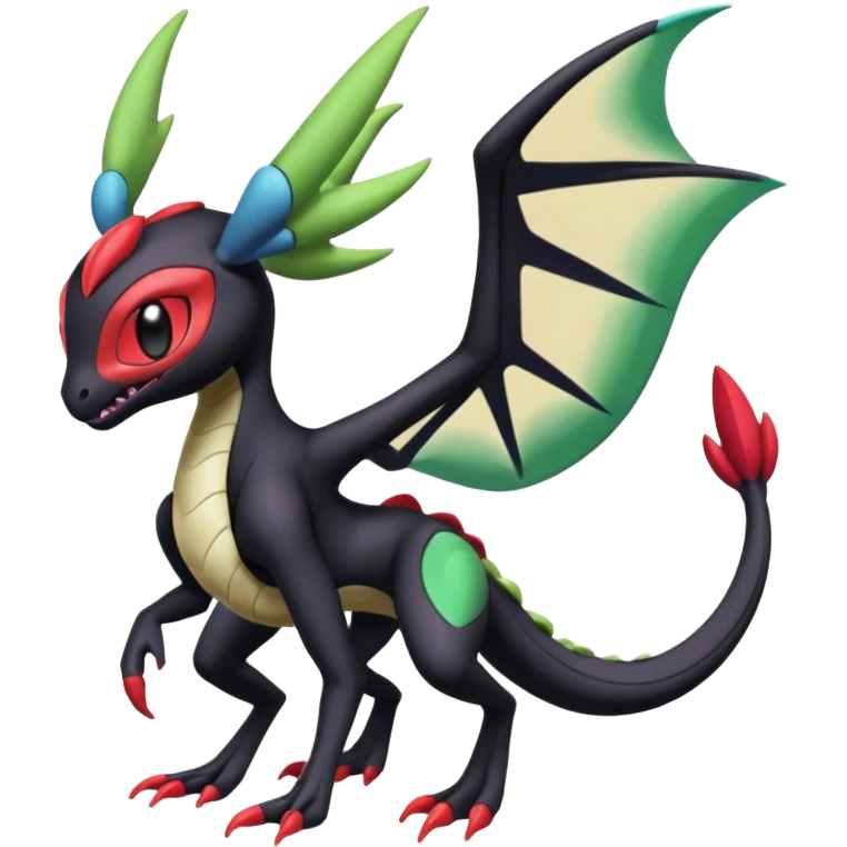 Colorful Exotic Meloetta-Darkrai-Venom-Stitch-Flygon-Fakémon-creature-hybrid emoji