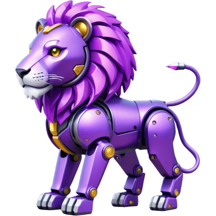 glitter mech lion purple cyberpunk emoji
