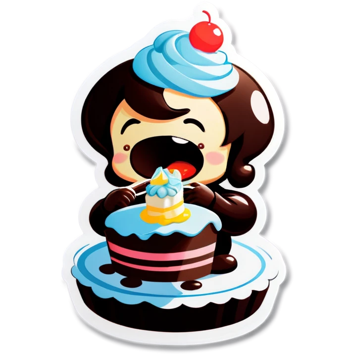 BIBBLE eating cake emoji