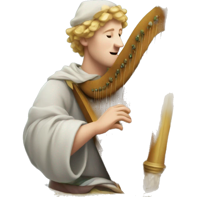 Petrarch playing the harp emoji