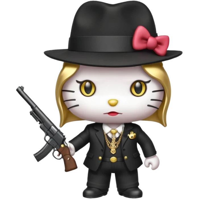 Gangster hello kitty emoji