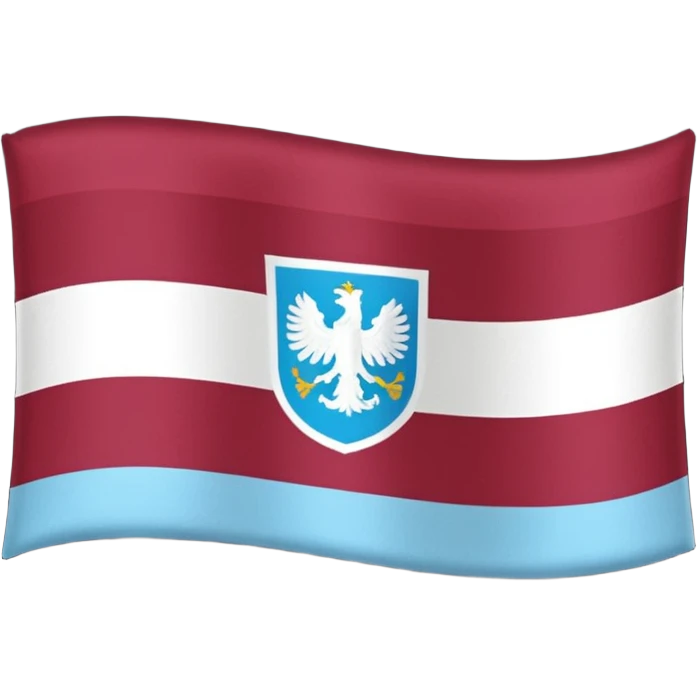 Austria flag with dark burgandy and light blue colours instead emoji