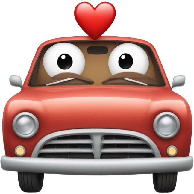 Car with heart eyes emoji