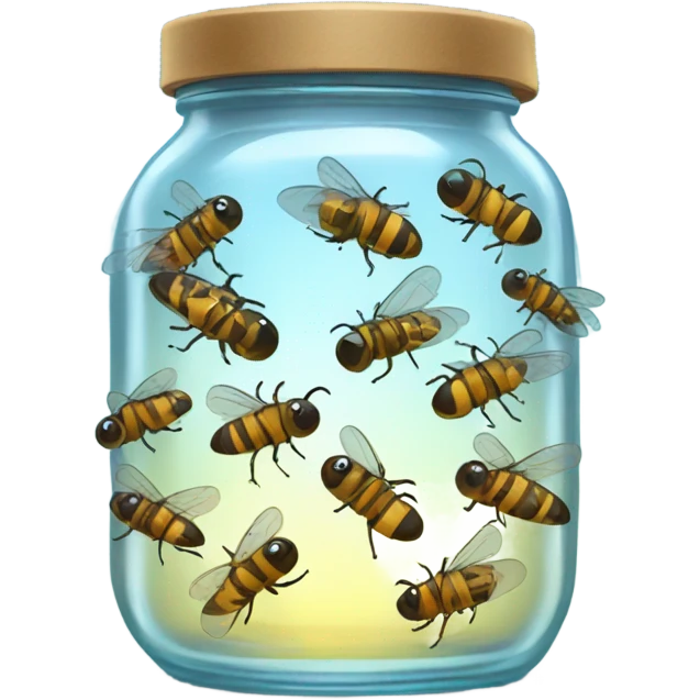 jar filled with glowing flies emoji