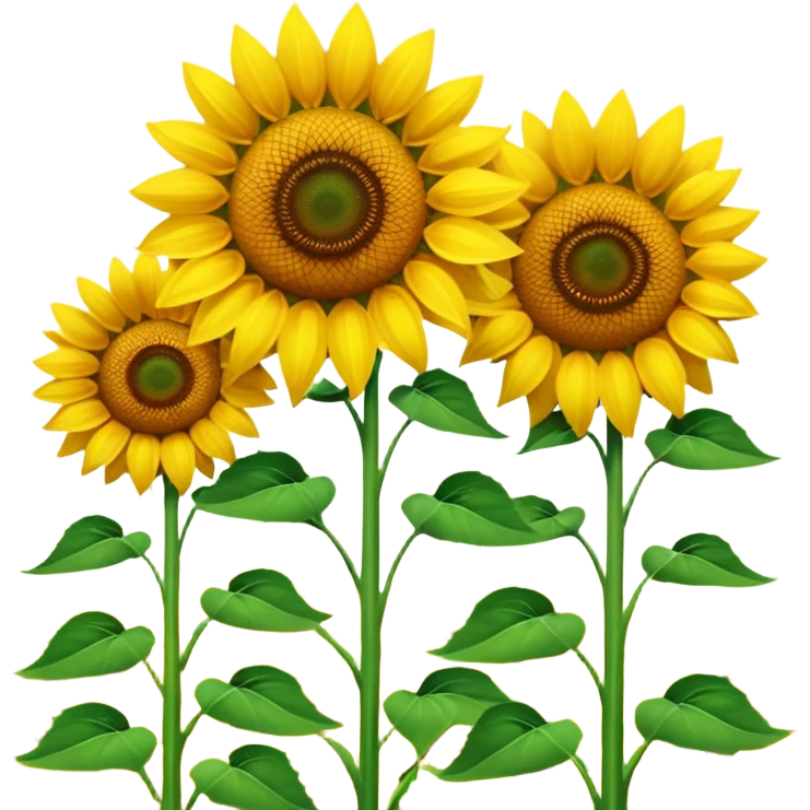 Sunflower field no background  emoji