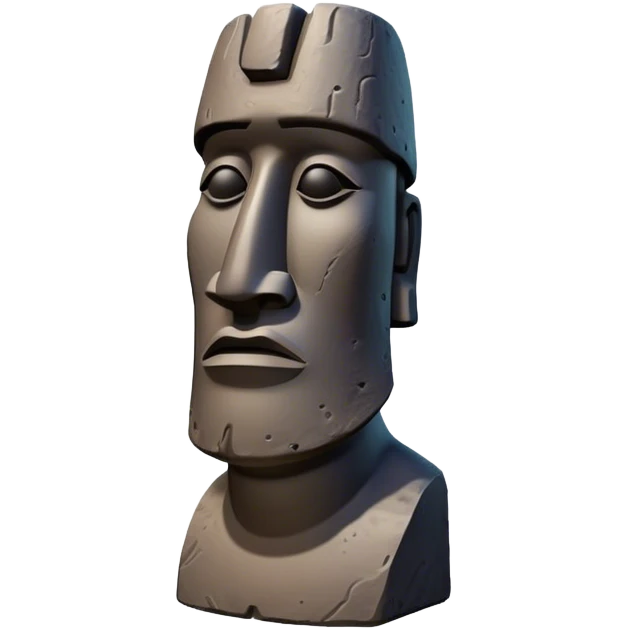 easter island statue side view emoji