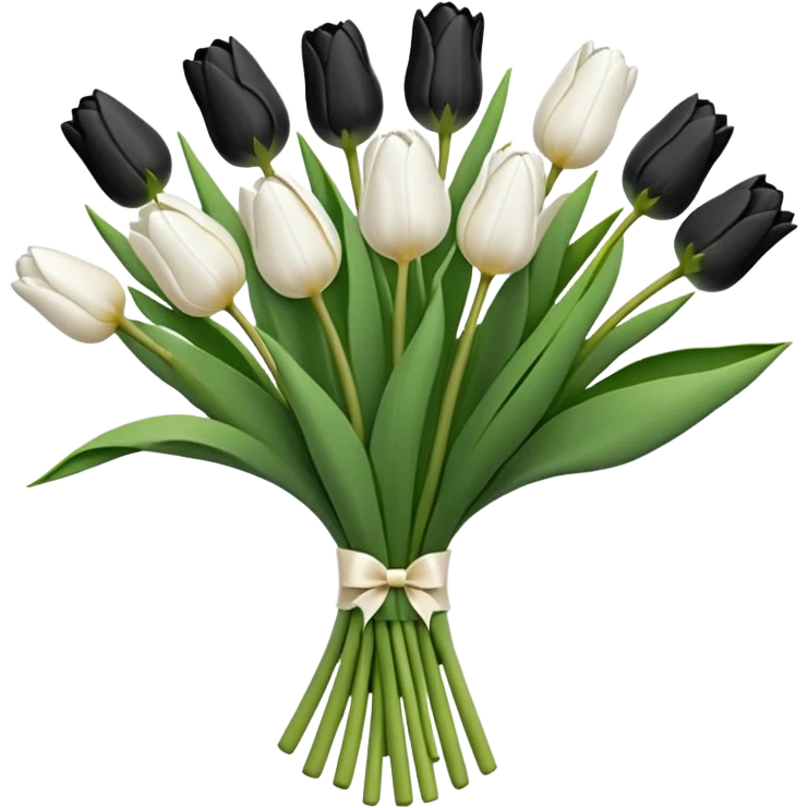 White tulip bouquet emoji