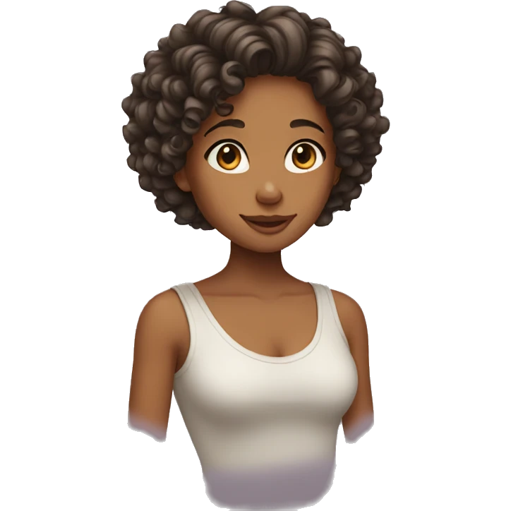girl with curly hair emoji