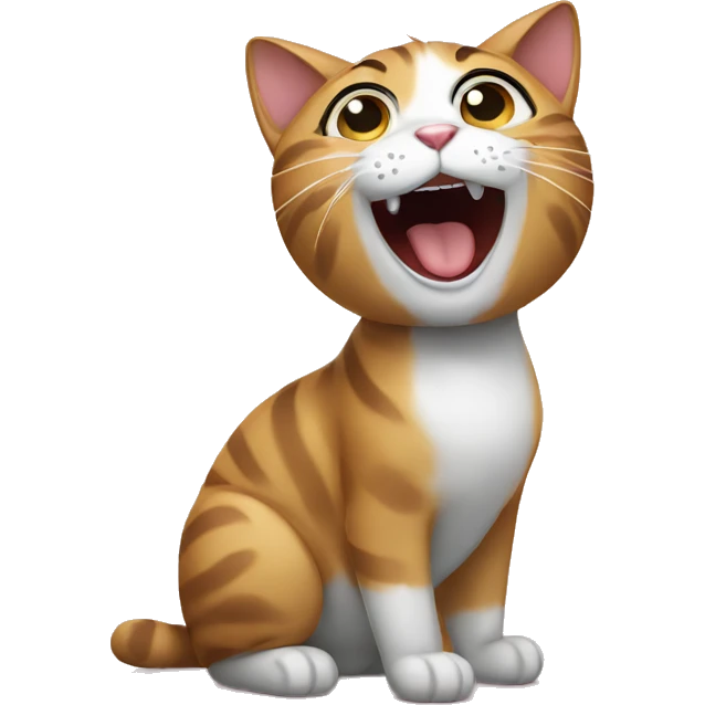 A cat singing emoji