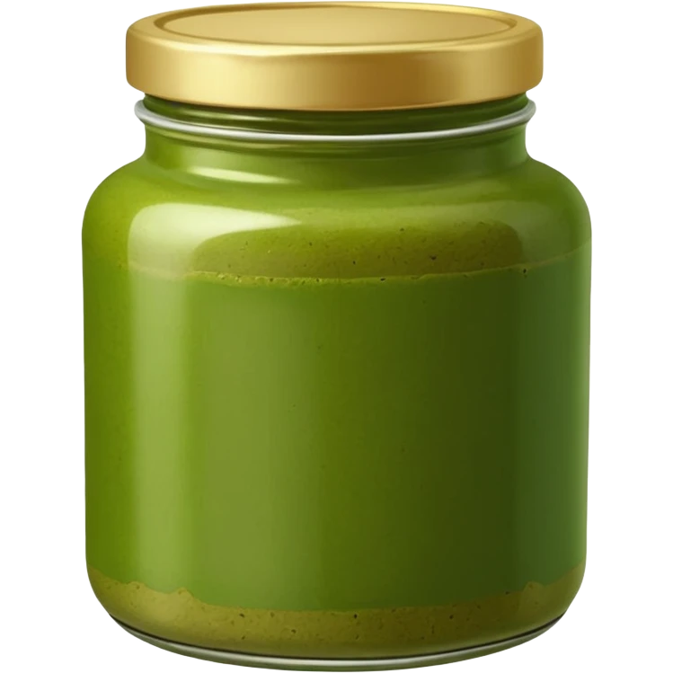 A jar of green curry paste  emoji