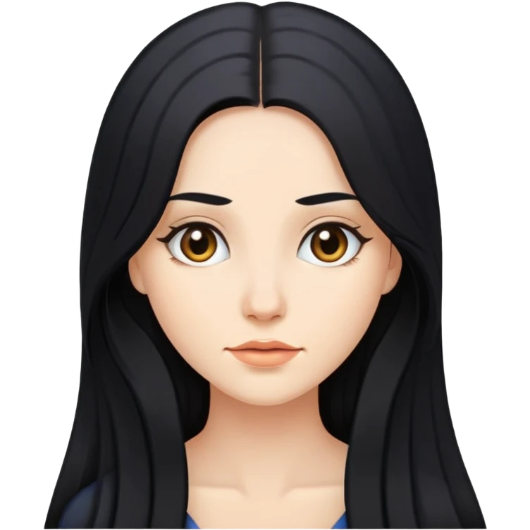 woman with long black hair emoji