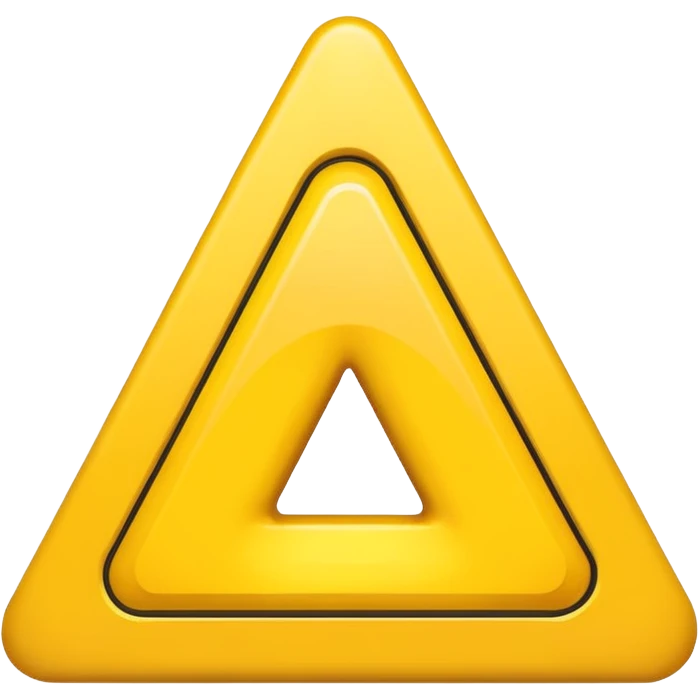 triangle emoji with an exclamation mark inside, clear and bold emoji