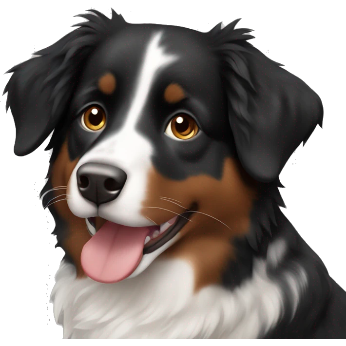Black Australian shepherd with brown markings emoji