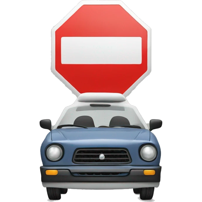 "STOP CARS ESTA ON" emoji