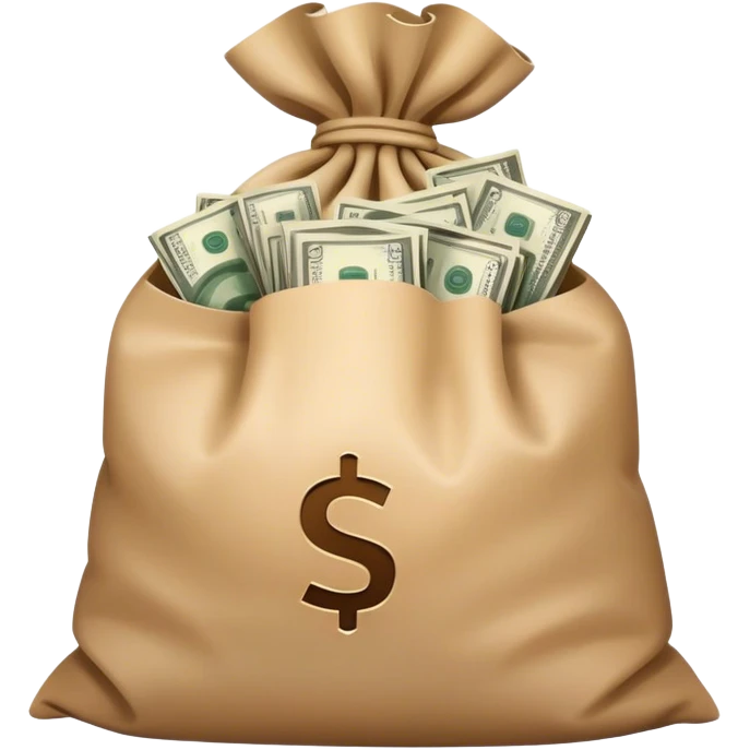 big bag with cash emoji