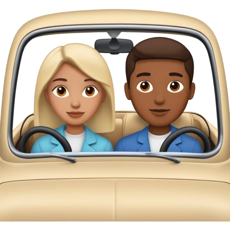 Two people in a car emoji