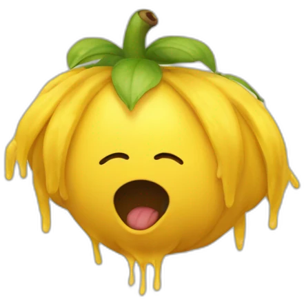 Un caca jaune qui pete emoji