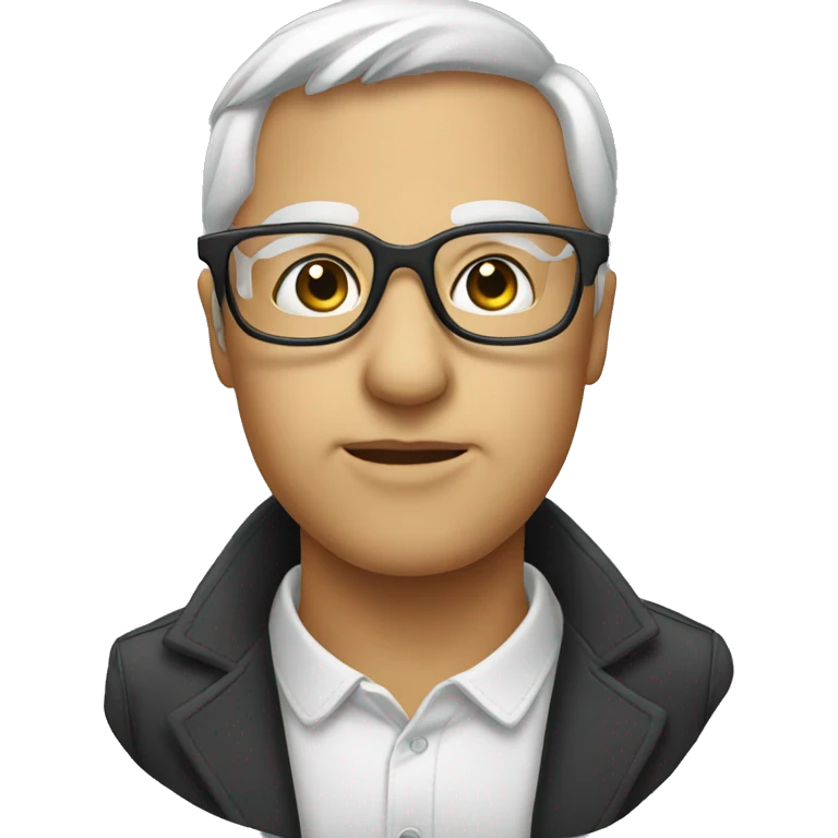 Kissing face wearing glasses  emoji