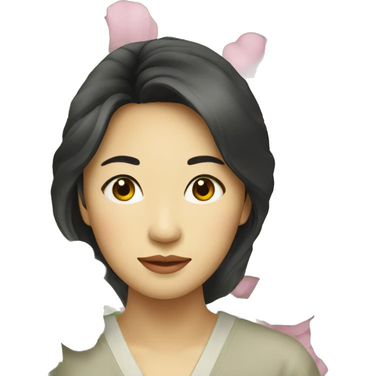 une femme asiatique emoji