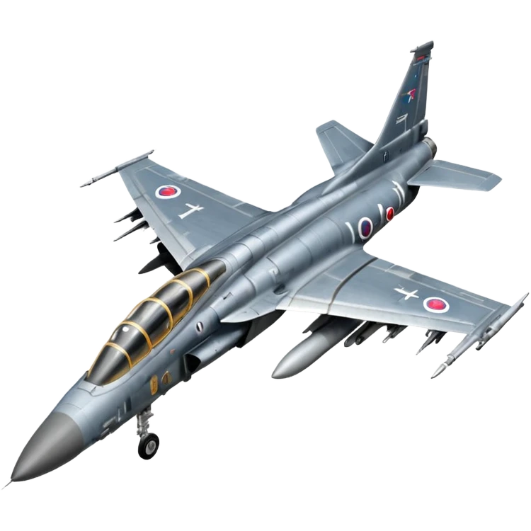 Make an f-5e tiger from the chilean air force in gray color emoji