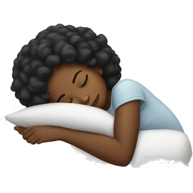 A black girl sleeping  emoji