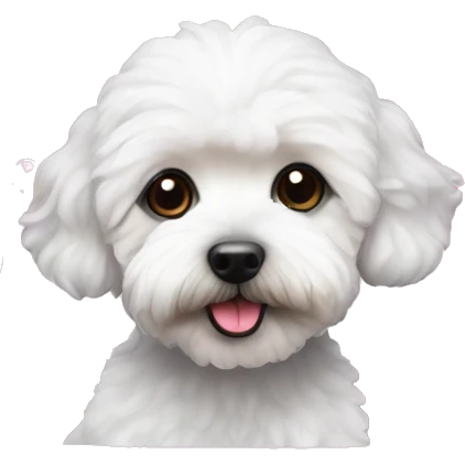 maltipoo in pink bubble bath tub emoji