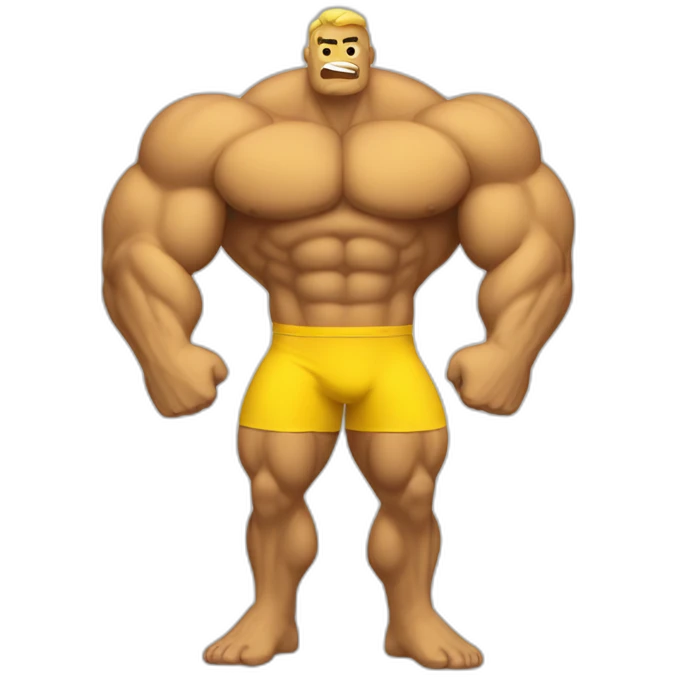 yellow muscled body emoji