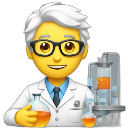 cientifico haciendo un experimento emoji