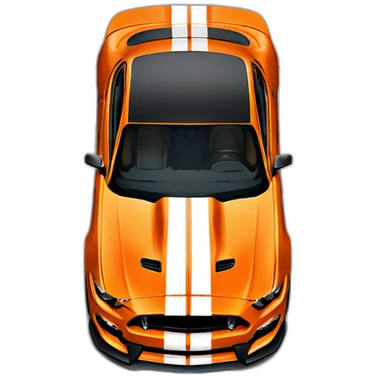 Mustang shelby gt500 orange emoji